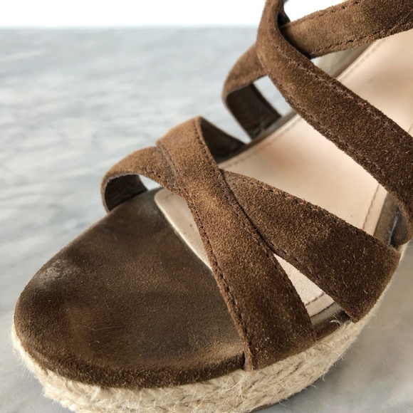 Prada Wedge Espadrilles Size 7, Brown Suede - Picture 5 of 7